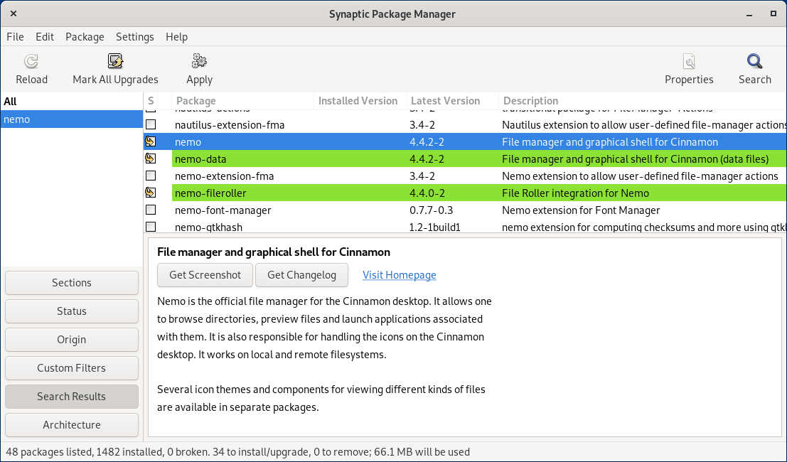 Synaptic Package Manager