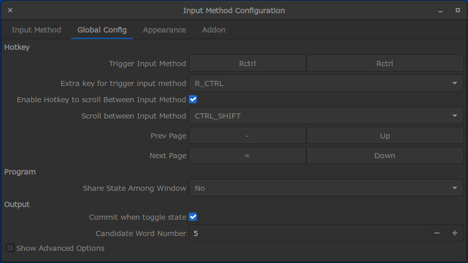 切り替えを右Controlキーに設定する