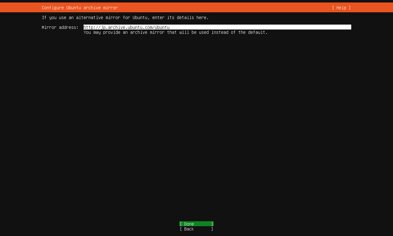 ミラーサイト設定