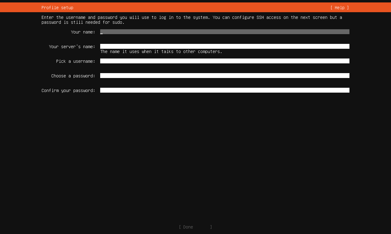 初期ユーザー設定