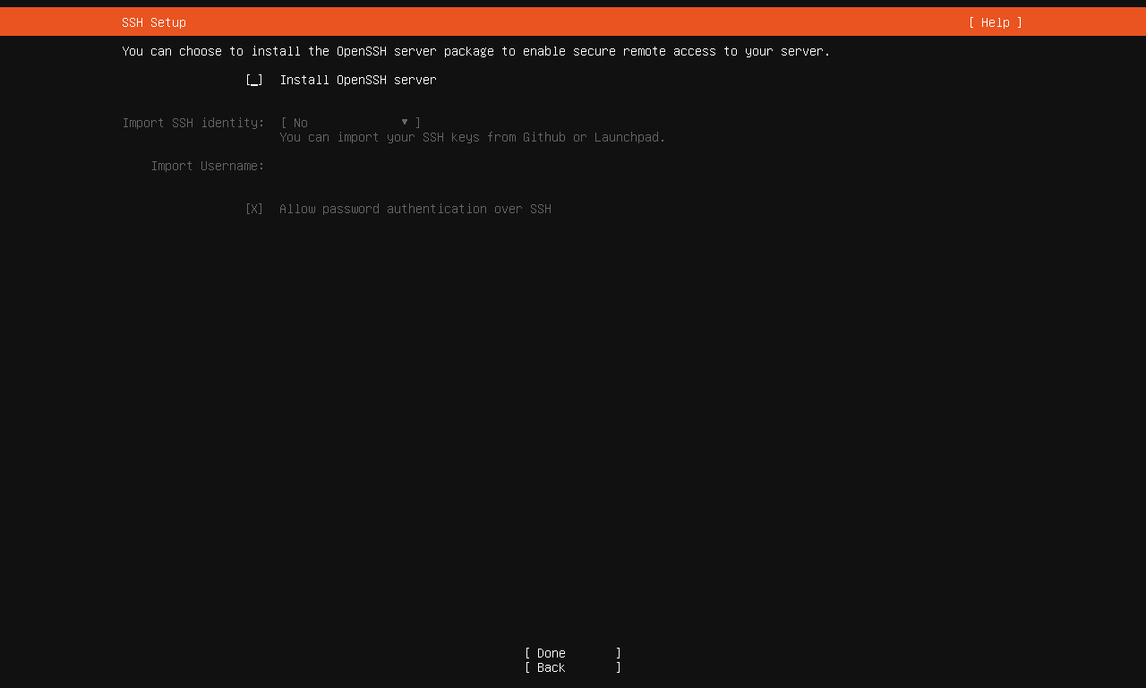 OpenSSHのインストール