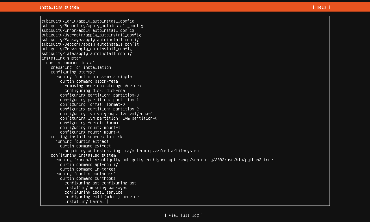 インストール中