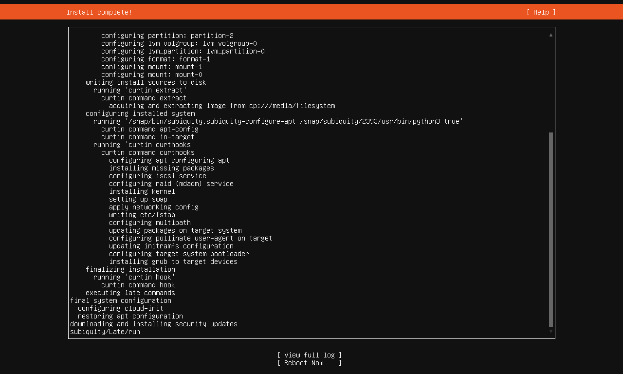 インストール終了